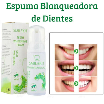 Tratamiento para blanquear los dientes en espuma